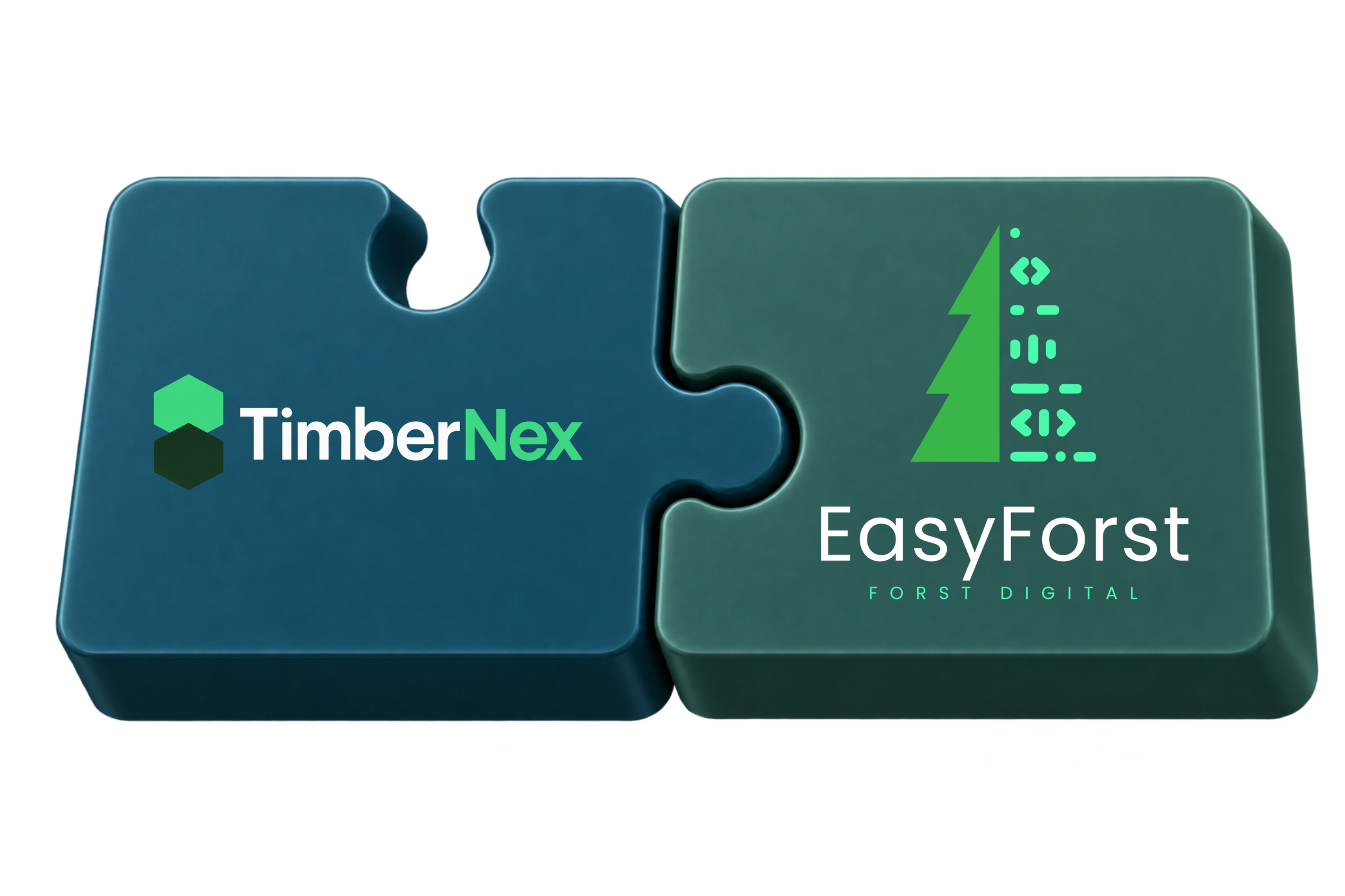 TimberNex und EasyForst als ineinandergreifende Puzzleteile